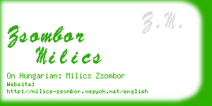 zsombor milics business card